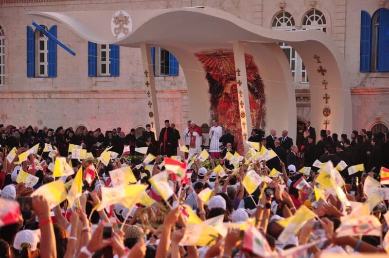 Les Scouts du Liban durant la visite du Pape Benoit XVI au Liban en septembre 2012 — photo 5